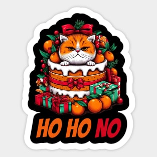 Grumpy Christmas Cat. Christmas Cat 2024 Sticker